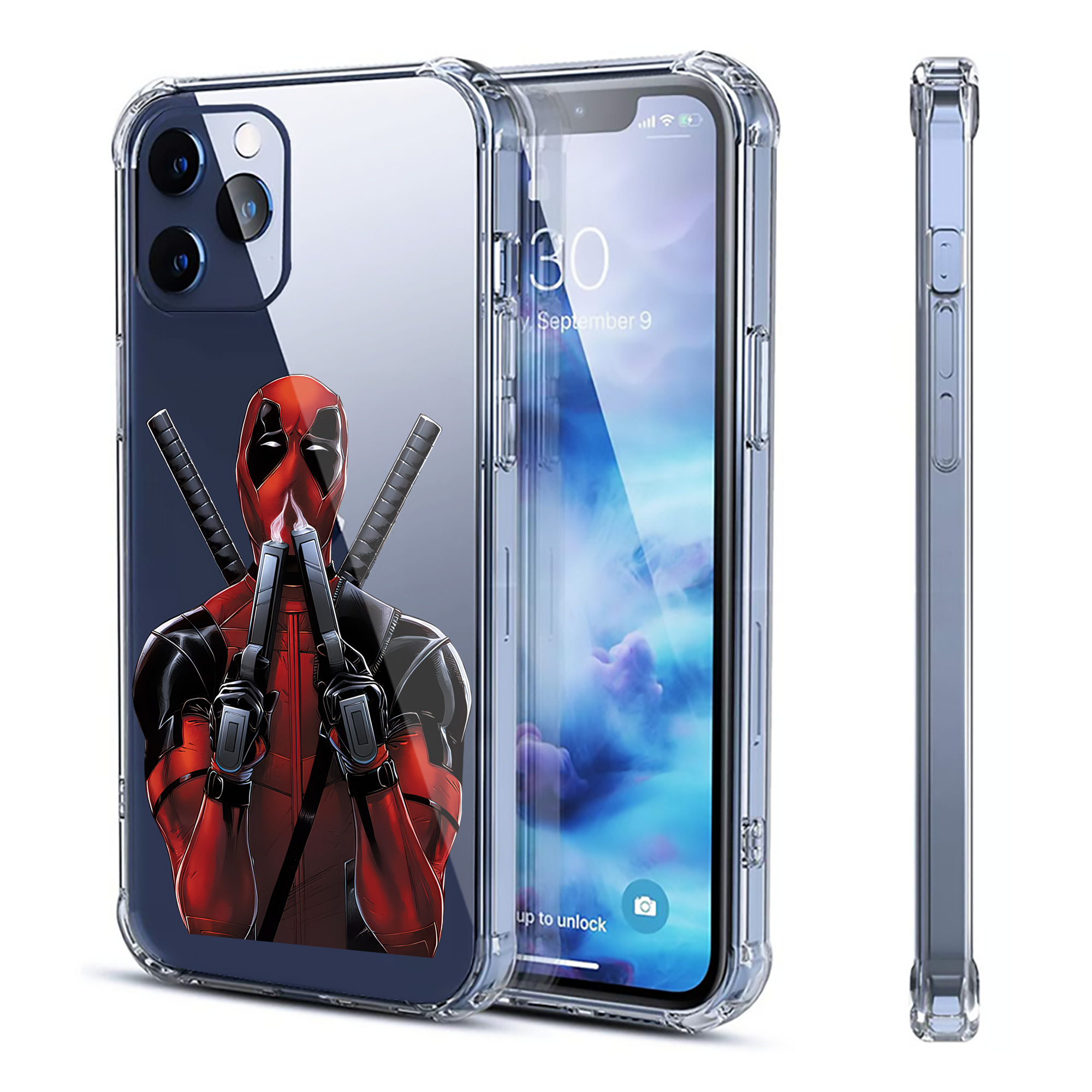 （画像用） Deadpool デッドプール 【iPhone 12シリーズ対応】透明スマホケース（クリアソフトケース）
